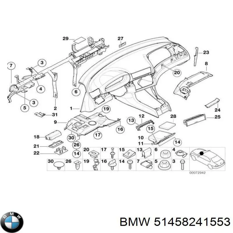 51458241553 BMW заставна гайка під саморіз