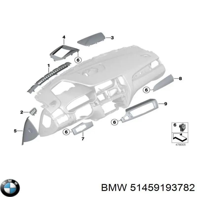 Купити 51459193782 BMW 