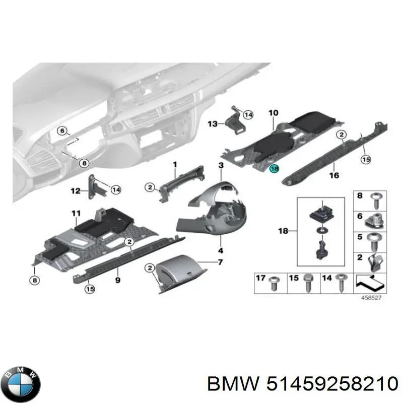51459258210 BMW Захисний кожух кермового механізму