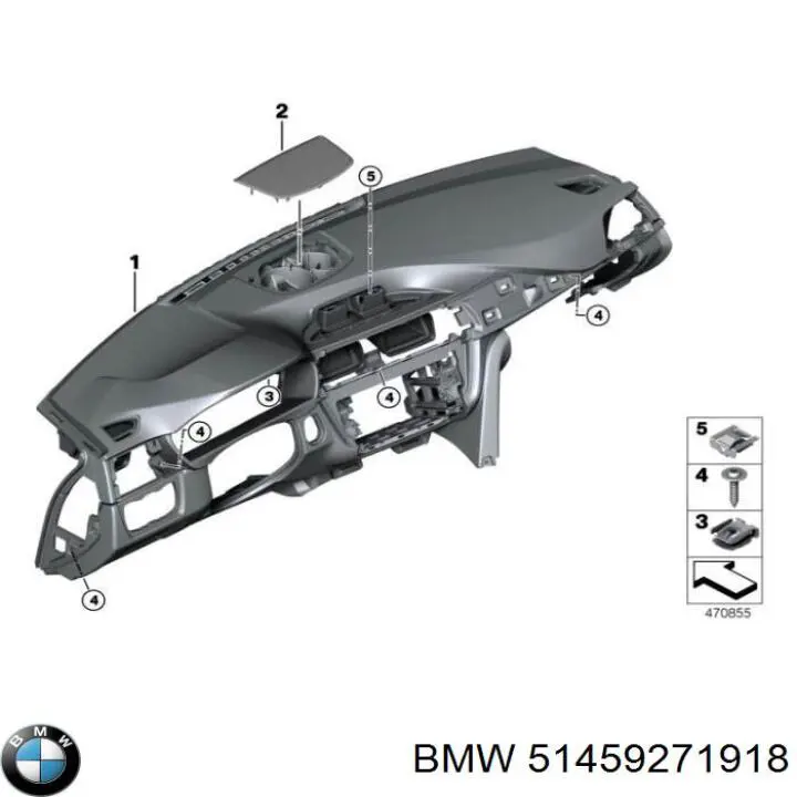 Передня панель BMW 51459271918 ціна, від 2585.62 USD