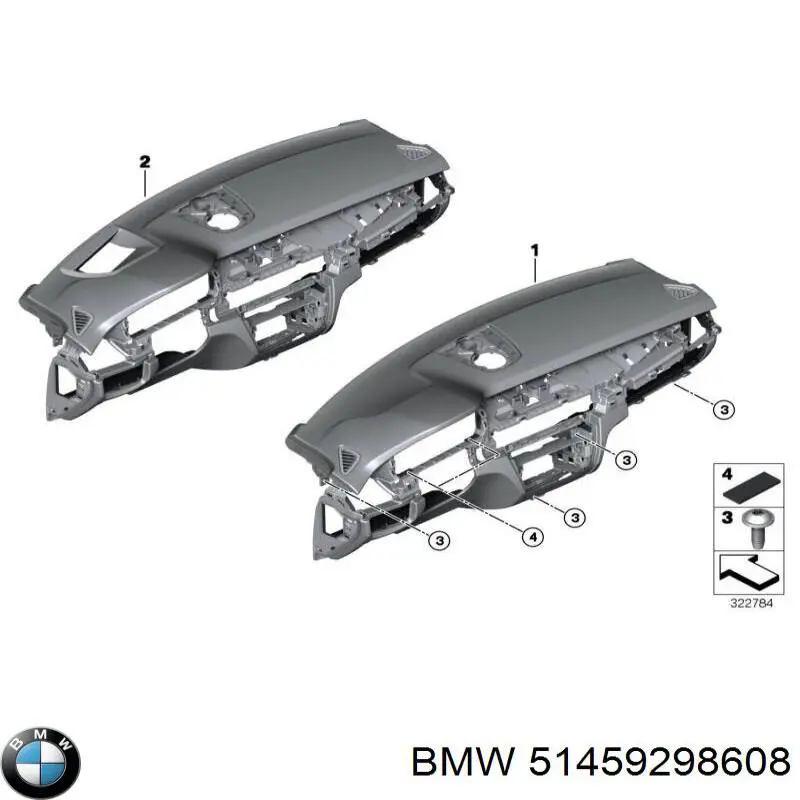 51459298608 BMW Передня панель