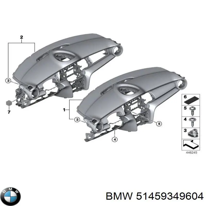 Панель приладів торпеди BMW 51459349604 ціна, від 316.73 USD