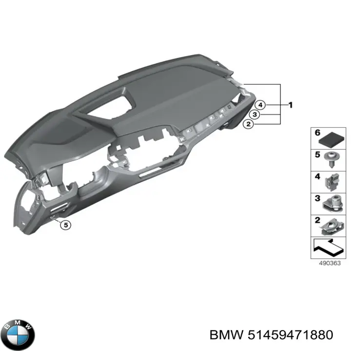 51459471880 BMW Панель передня "торпедо"