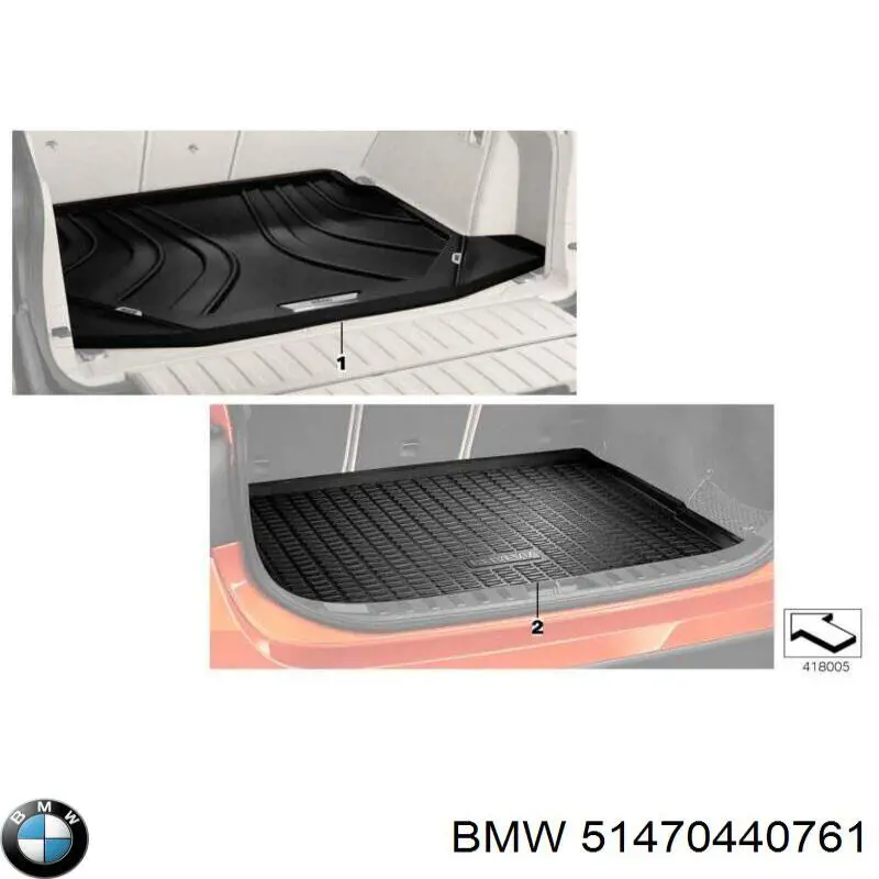Задній килимок в багажник BMW 51470440761 ціна, від 143.60 USD