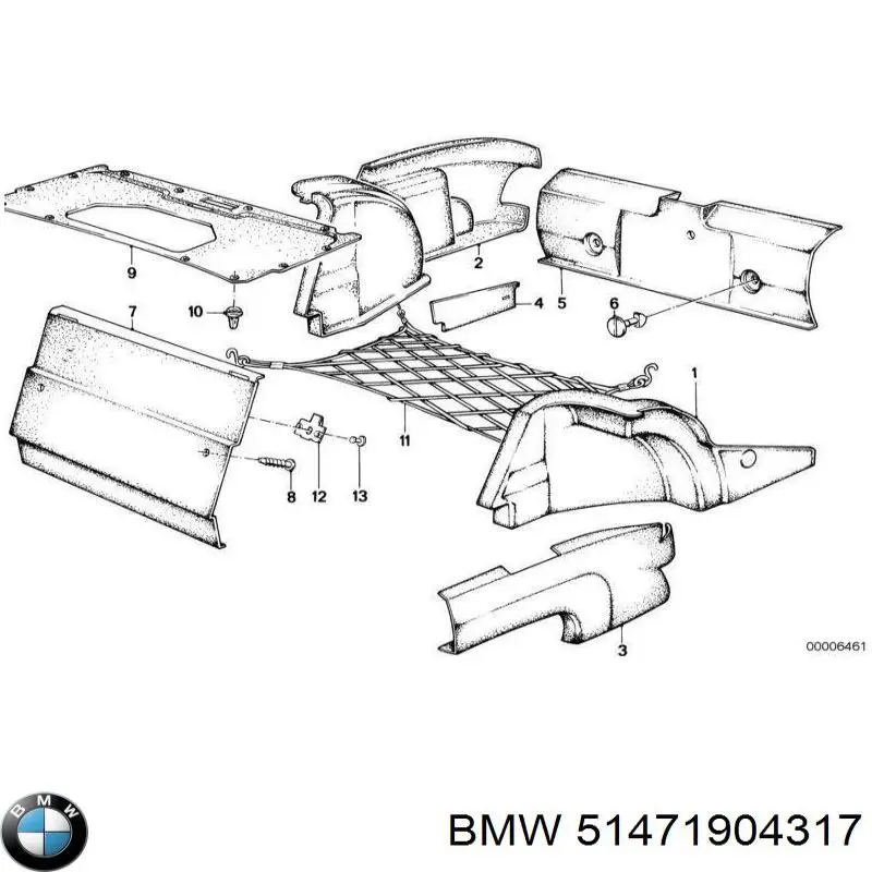 Купити 51471904317 BMW Пістон (кліп) кріплення бризковика