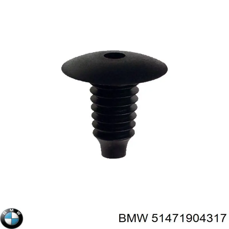 Кліпса кріплення бризковика BMW 51471904317 ціна, від 0.32 USD