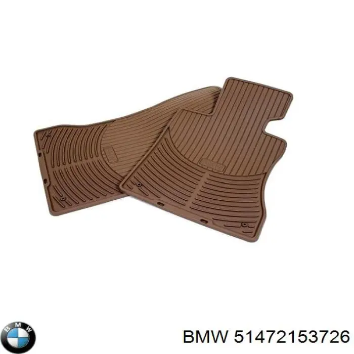 Килимок передній, комплект 2 шт. BMW 51472153726 ціна, від 77.44 USD