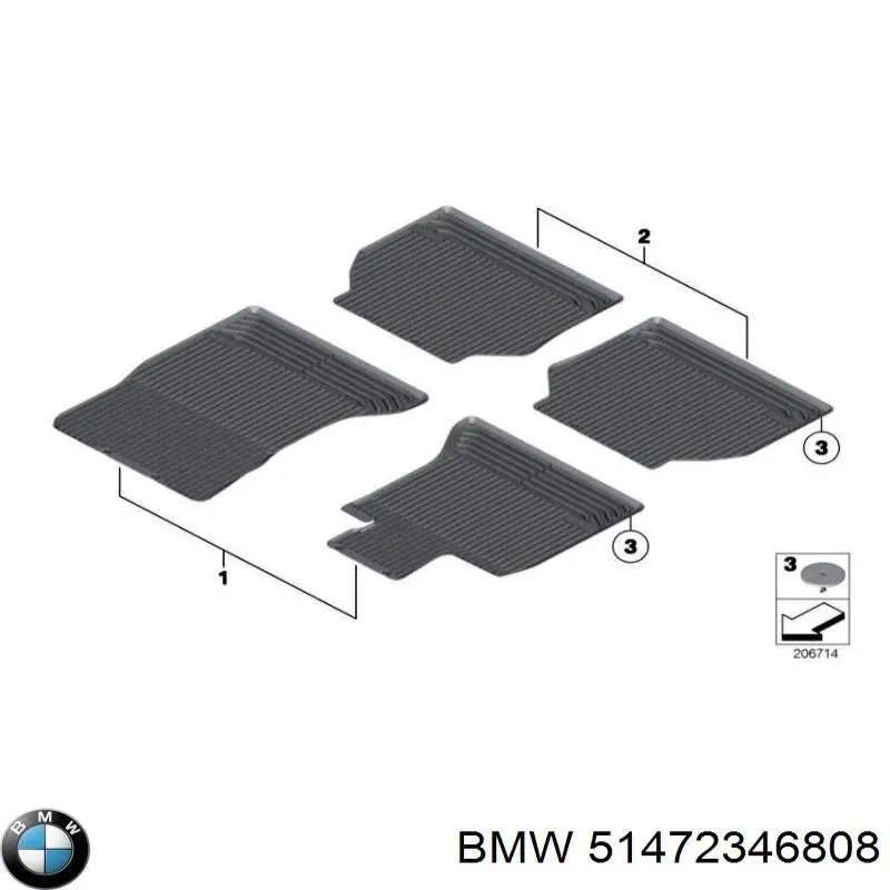  BMW 51472346808 ціна, від 69.44 USD