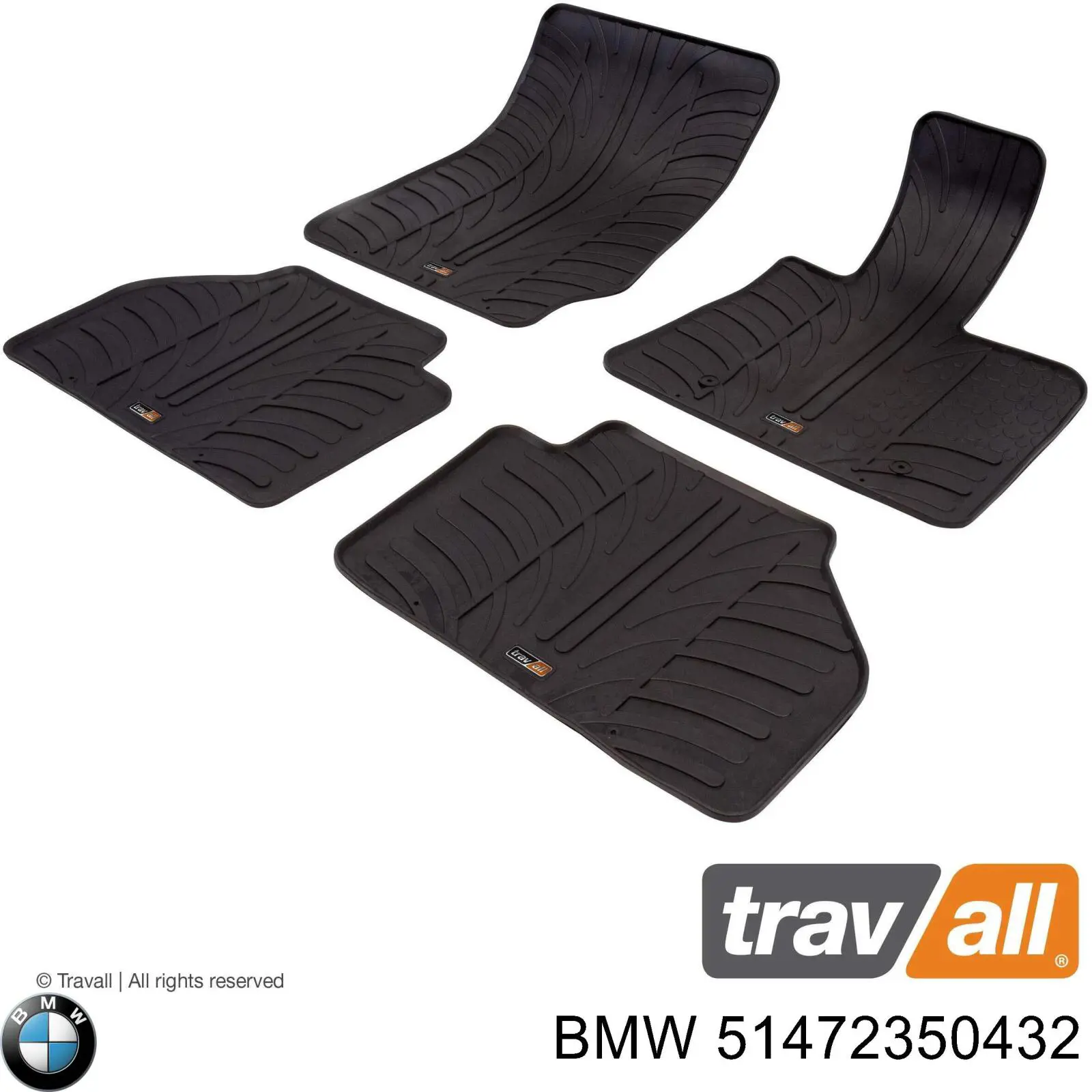Килимок передній, комплект 2 шт. BMW 51472350432 ціна, від 71.52 USD