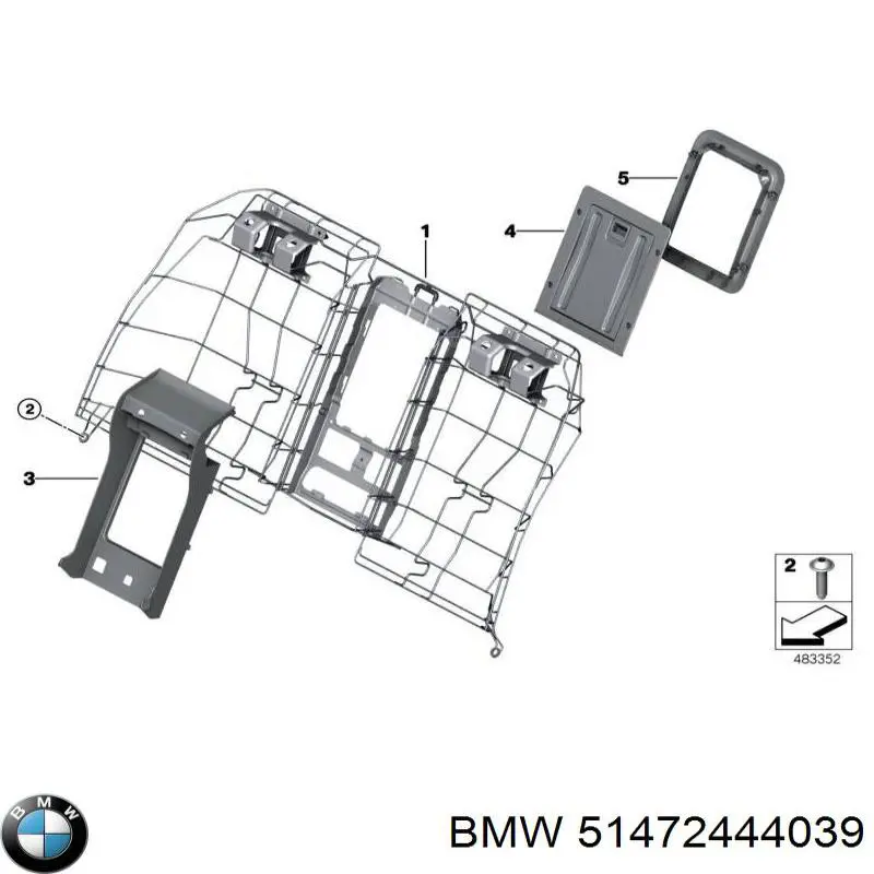 Килимок задній, комплект 2 шт. BMW 51472444039 ціна, від 91.92 USD