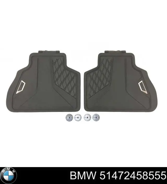 Килимок задній, комплект 2 шт. BMW 51472458555 ціна, від 110.29 USD