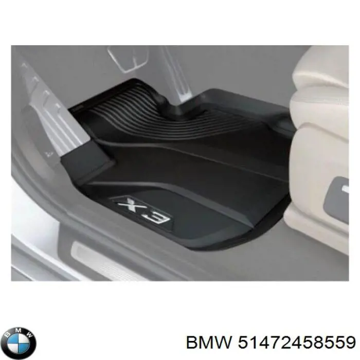 Килимок передній, комплект 2 шт. BMW 51472458559 ціна, від 186.65 USD