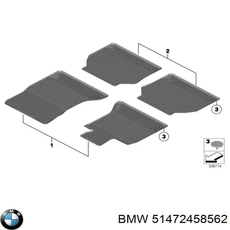  BMW 51472458562 ціна, від 157.35 USD