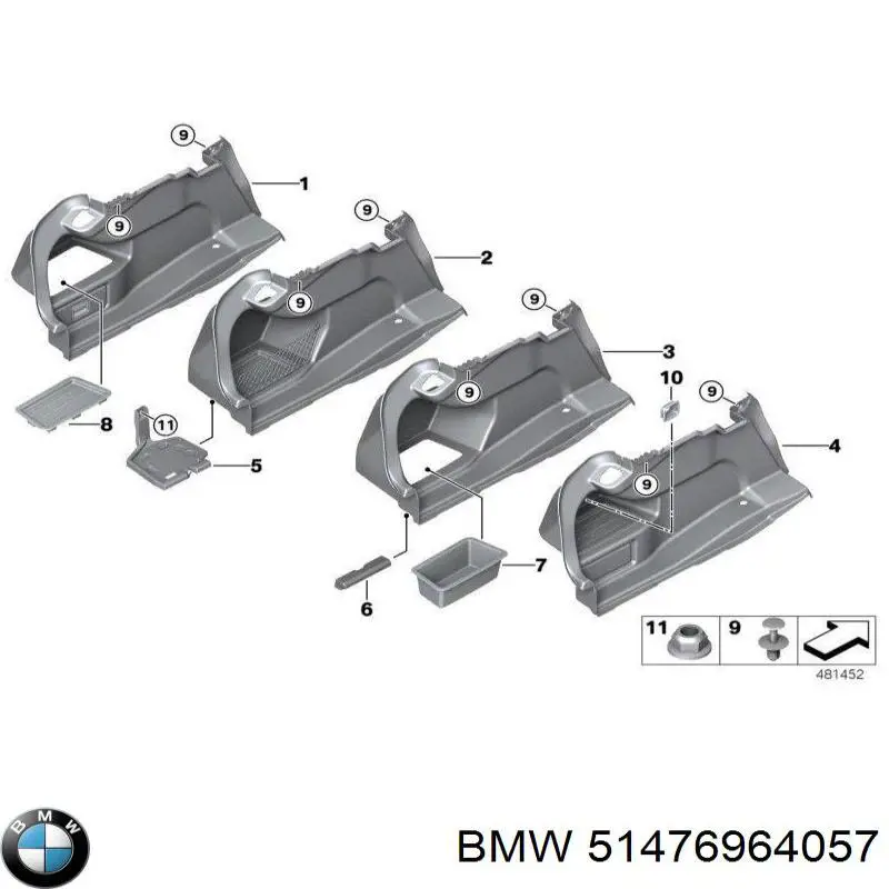 Купити 51476964057 BMW 