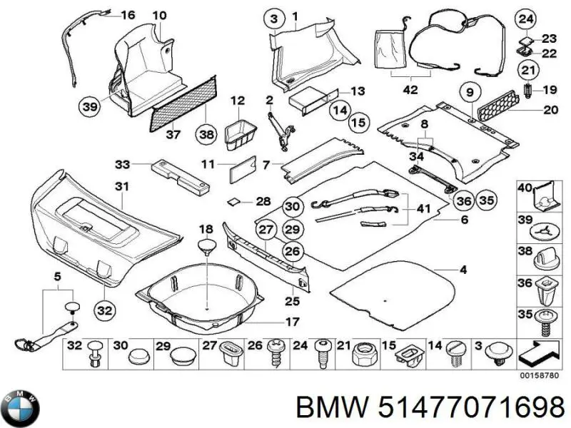  BMW 51477071698 ціна, від 19.00 USD