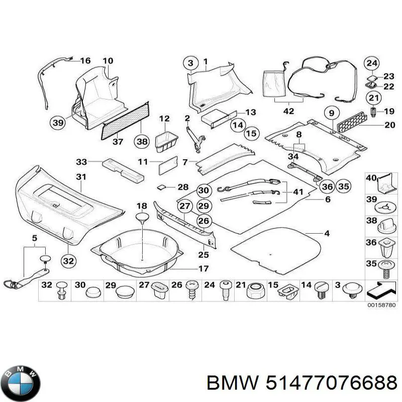  BMW 51477076688 ціна, від 3.33 USD