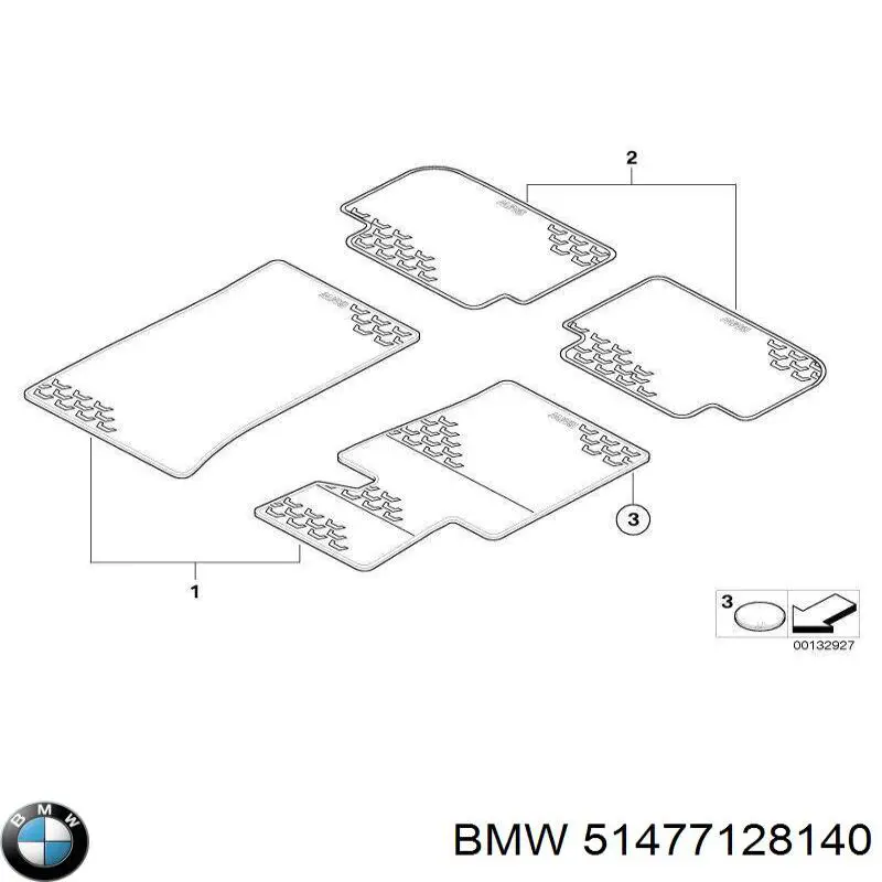 Купити 7149166608 BMW Кріплення килимків салонних, комплект