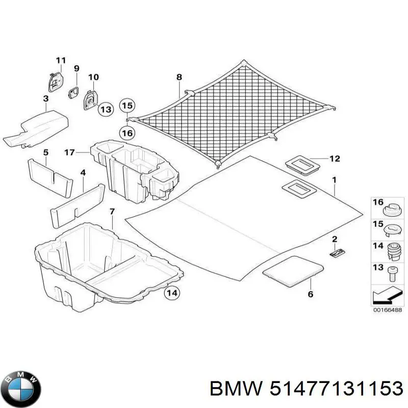 Купити 51477131153 BMW Сітка багажного відсіку