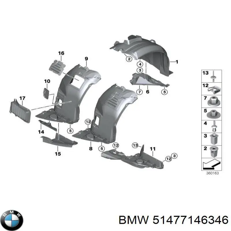  BMW 51477146346 ціна, від 5.64 USD