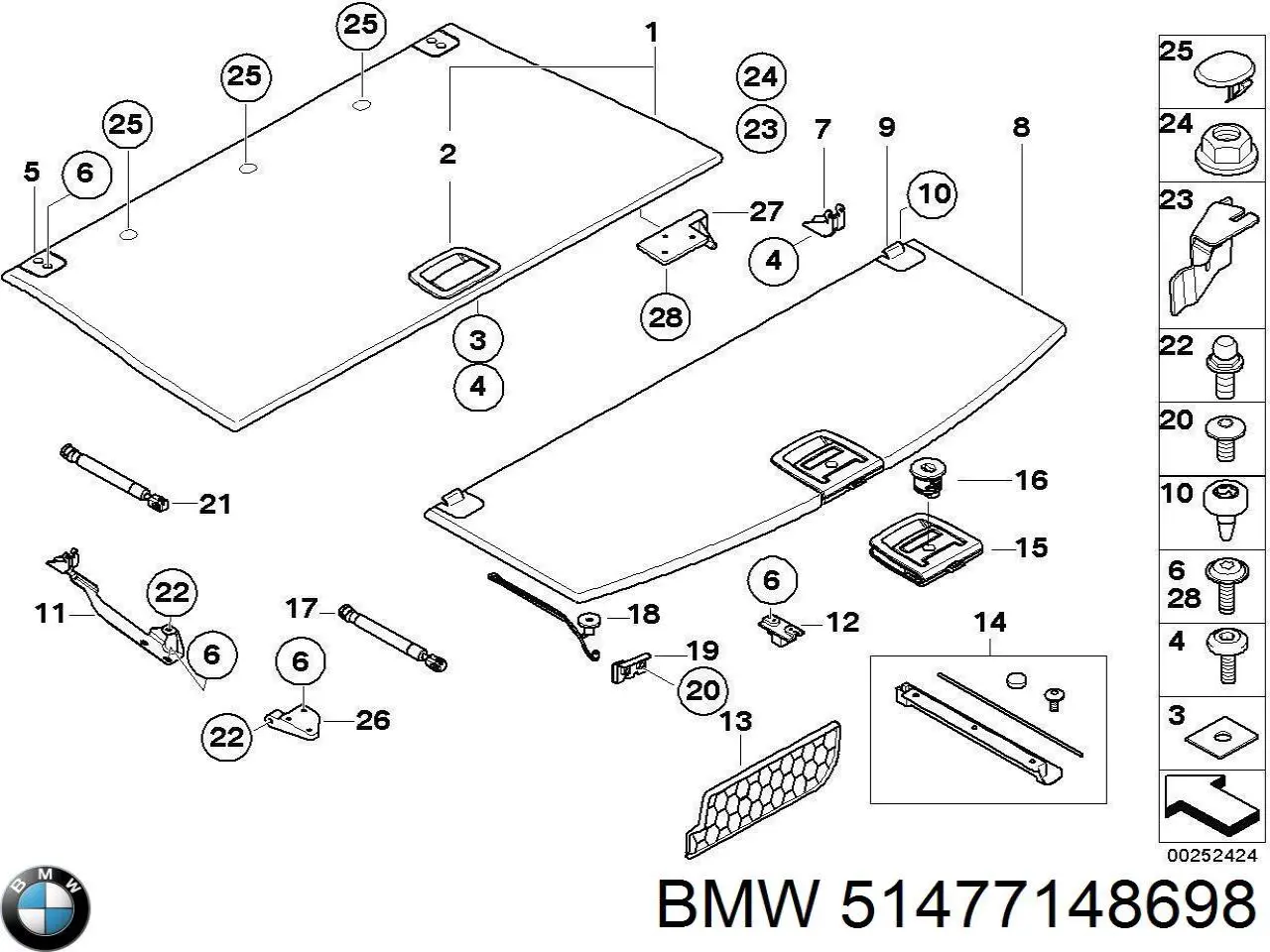  BMW 51477148698 ціна, від 19.00 USD