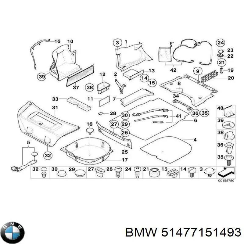  Облицювання багажного відсіку, переднє BMW 5 