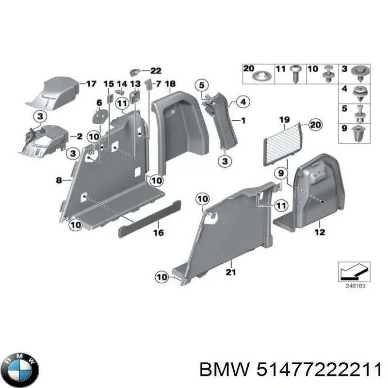  BMW 51477222211 ціна, від 8.87 USD