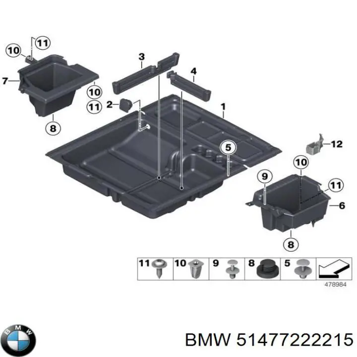  BMW 51477222215 ціна, від 8.80 USD