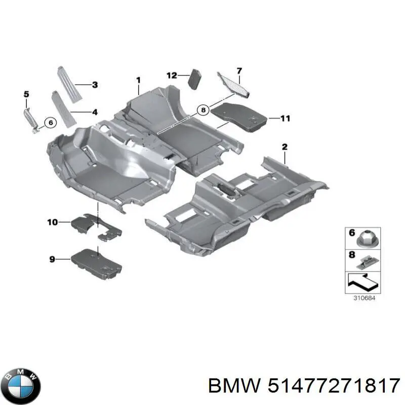  BMW 51477271817 ціна, від 5.64 USD