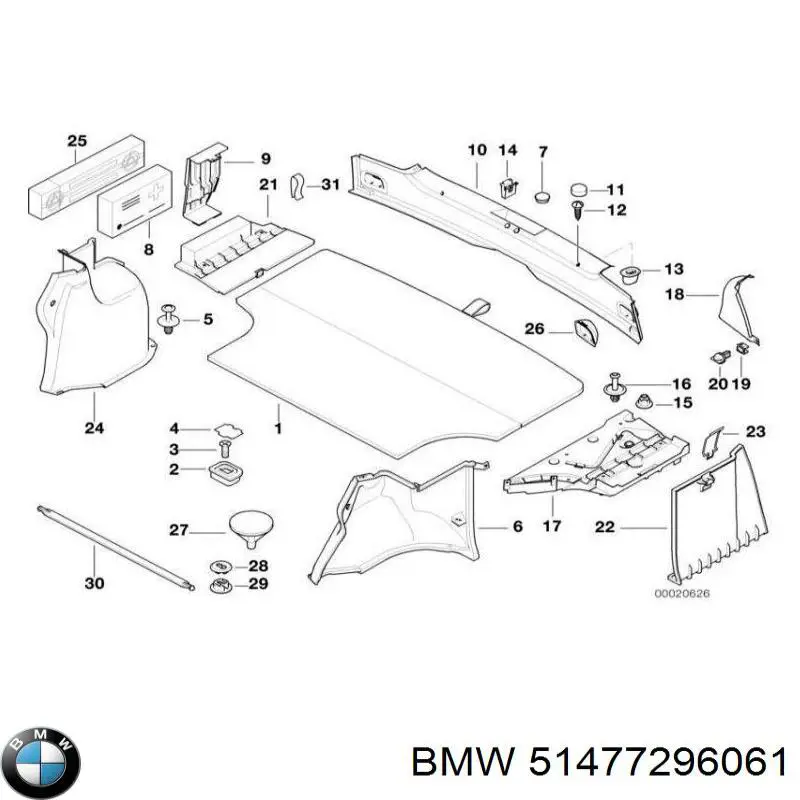  BMW 51477296061 ціна, від 50.66 USD