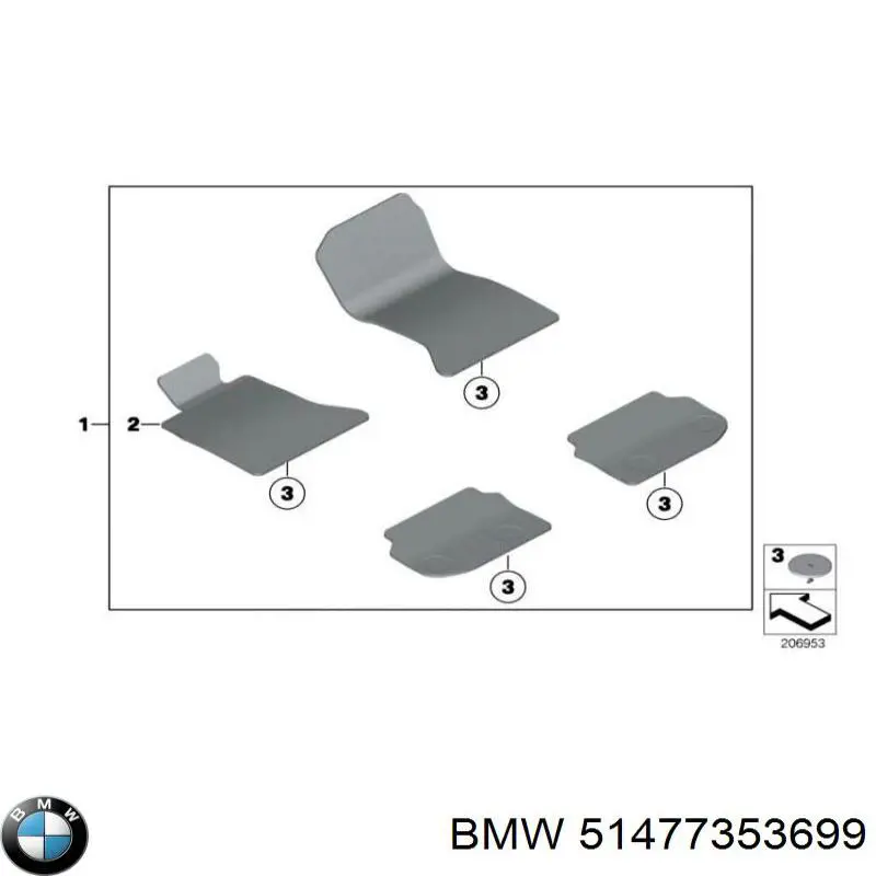 51477353699 BMW Килими салону