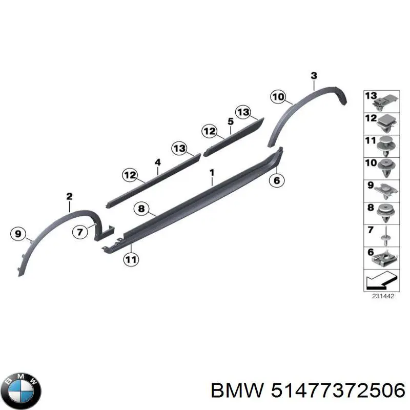  BMW 51477372506 ціна, від 0.14 USD