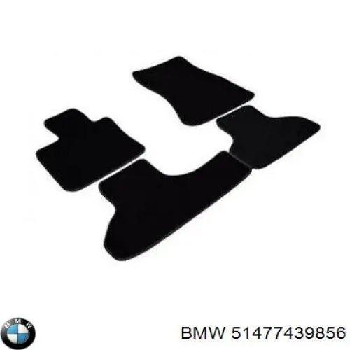 Килимок передній, комплект 2 шт. BMW 51477439856 ціна, від 223.74 USD
