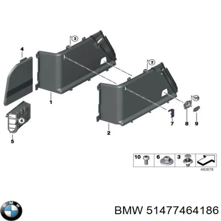  BMW 51477464186 ціна, від 18.90 USD