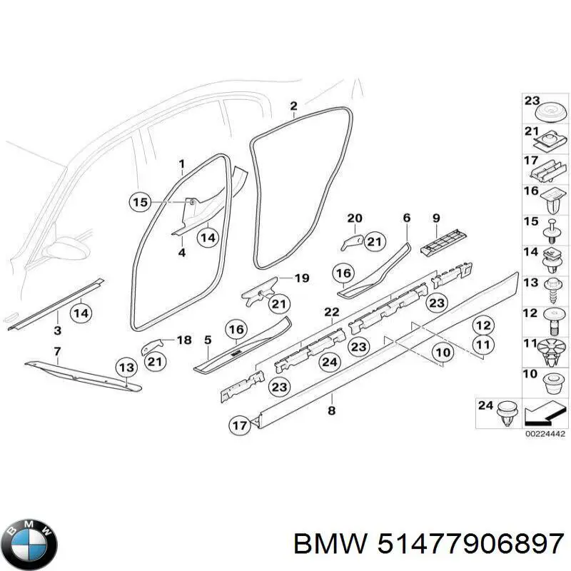  BMW 51477906897 ціна, від 111.82 USD