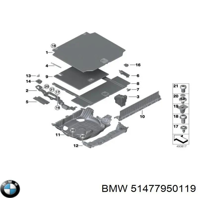 51477950119 BMW Амортизатор кришки багажника / двері 3/5-ї задньої