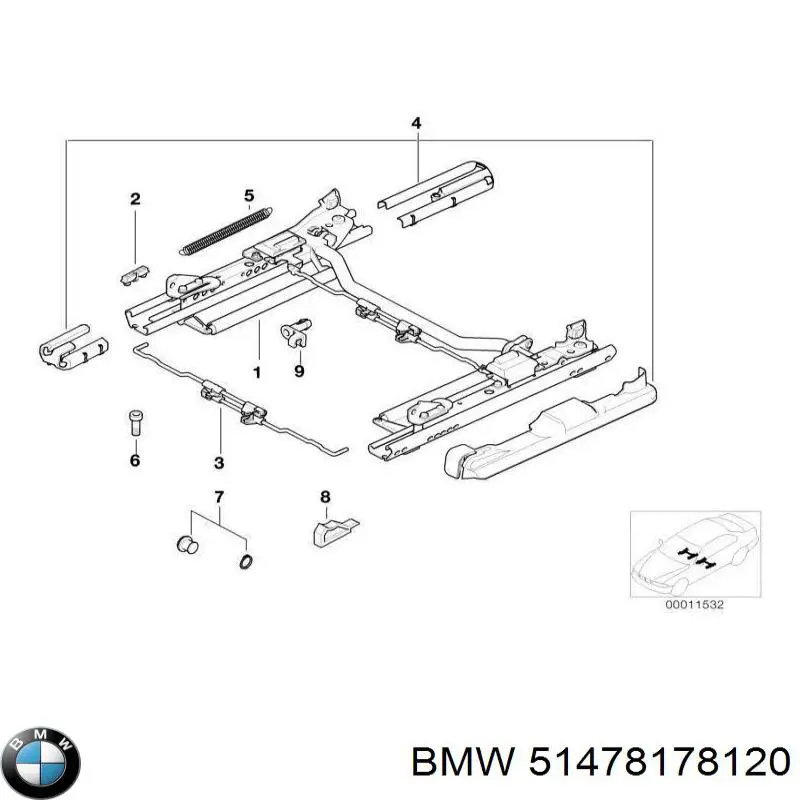 Накладка зовнішня (молдинг) порога, передня права BMW 51478178120 ціна, від 197.79 USD