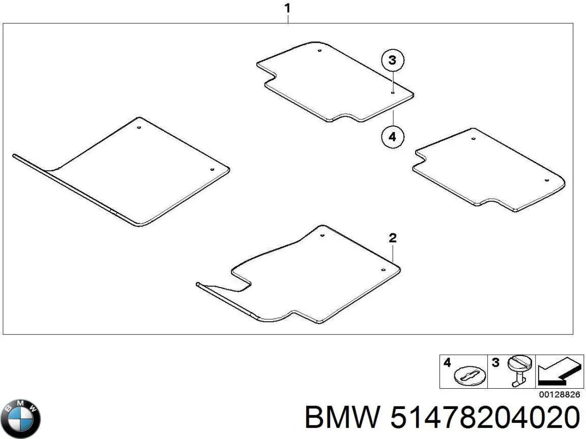 51478204020 BMW Килими салону