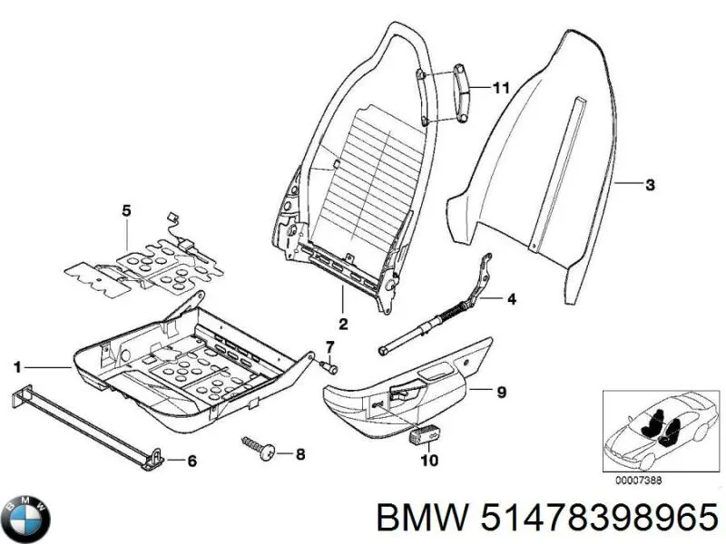  BMW 51478398965 ціна, від 14.86 USD