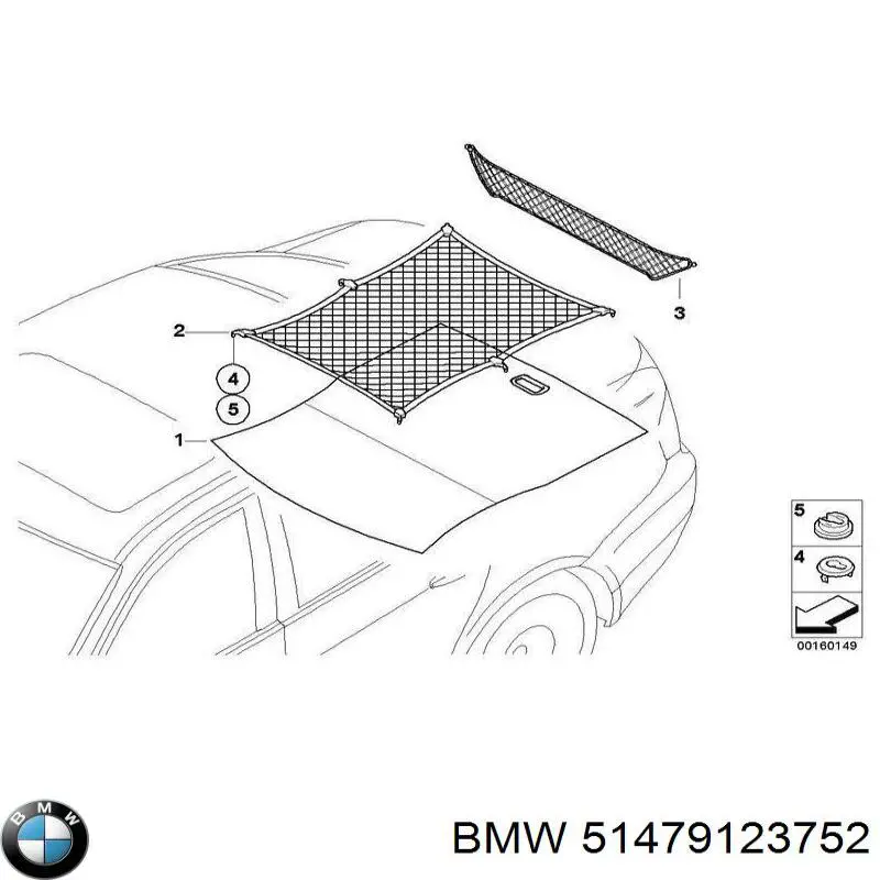 51479123752 BMW Сітка багажного відсіку