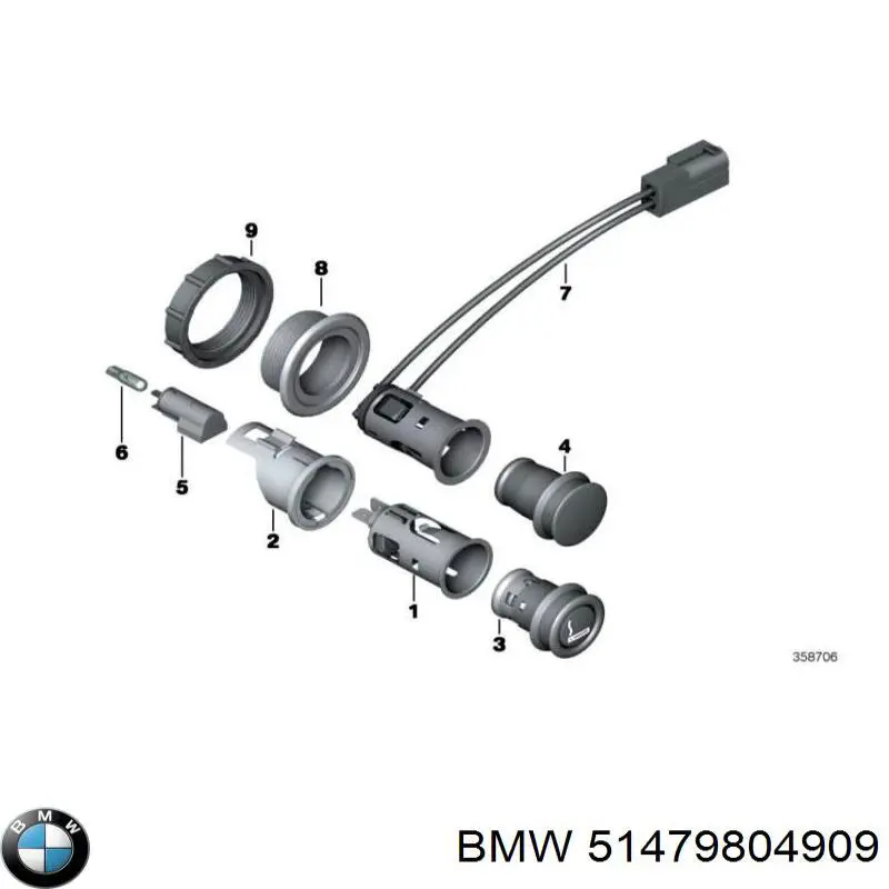  BMW 51479804909 ціна, від 16.63 USD
