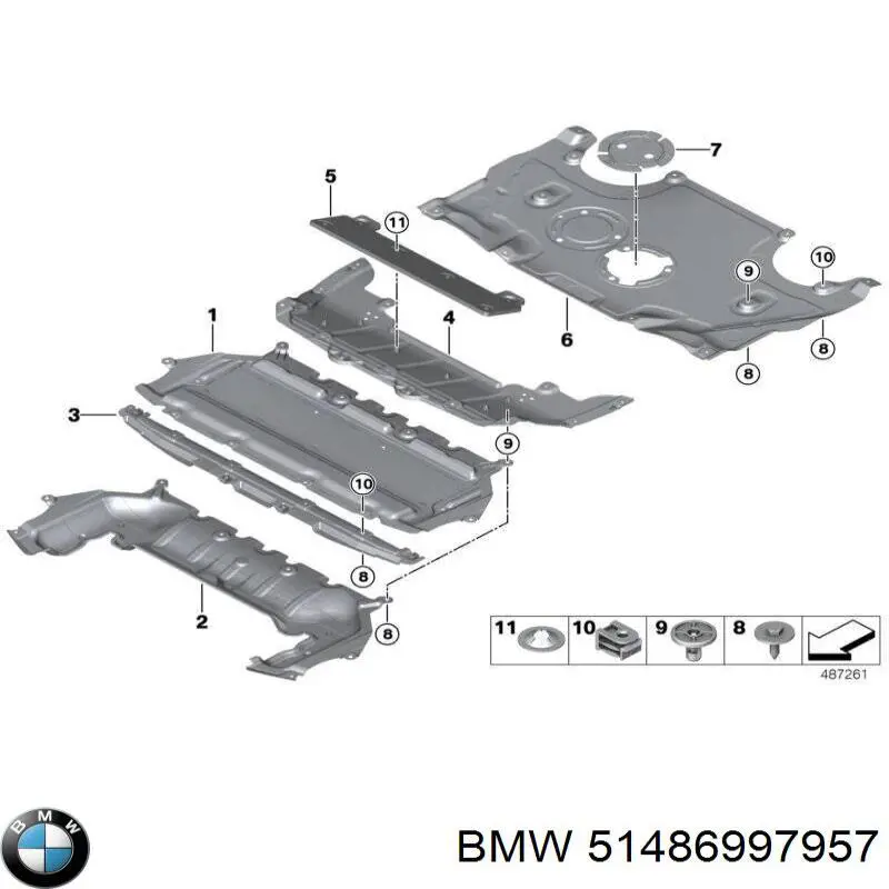 51486997957 BMW Шумоізоляція моторного щита