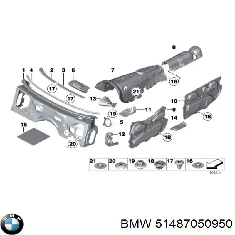  BMW 51487050950 ціна, від 112.87 USD
