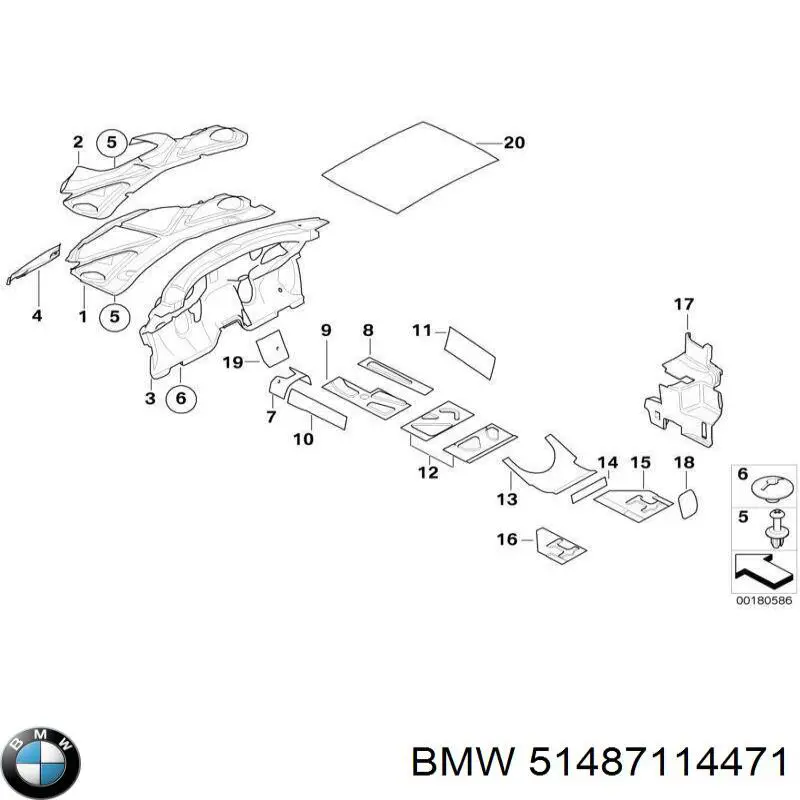 Обшивка капота BMW 51487114471 ціна, від 28.22 USD