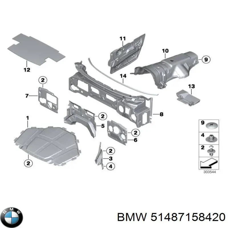 7075120 Autotechteile Утеплювач капота