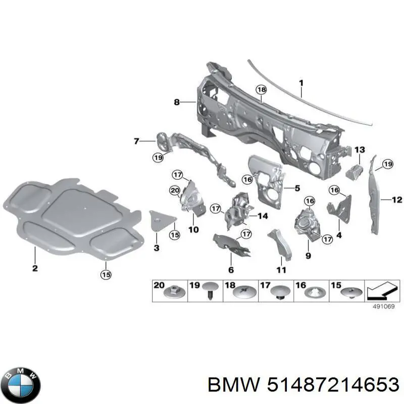 51487214653 BMW Ущільнювач арки крила