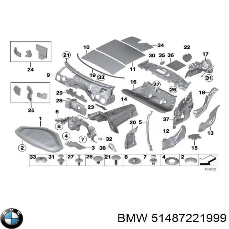  BMW 51487221999 ціна, від 8.87 USD