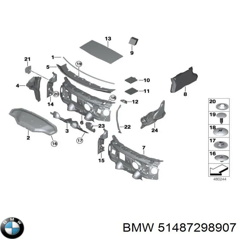  BMW 51487298907 ціна, від 12.67 USD