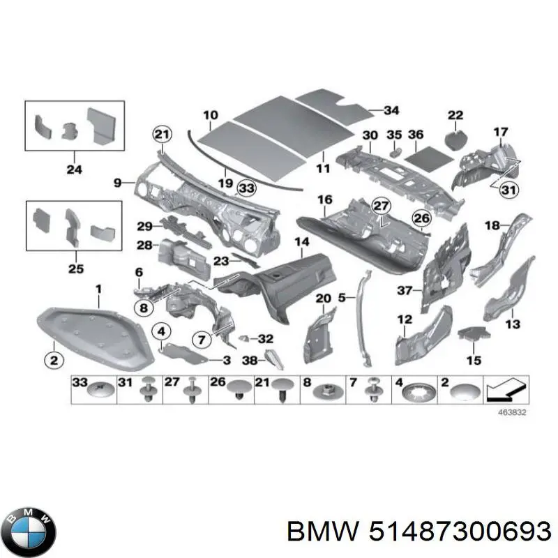  BMW 51487300693 ціна, від 12.65 USD