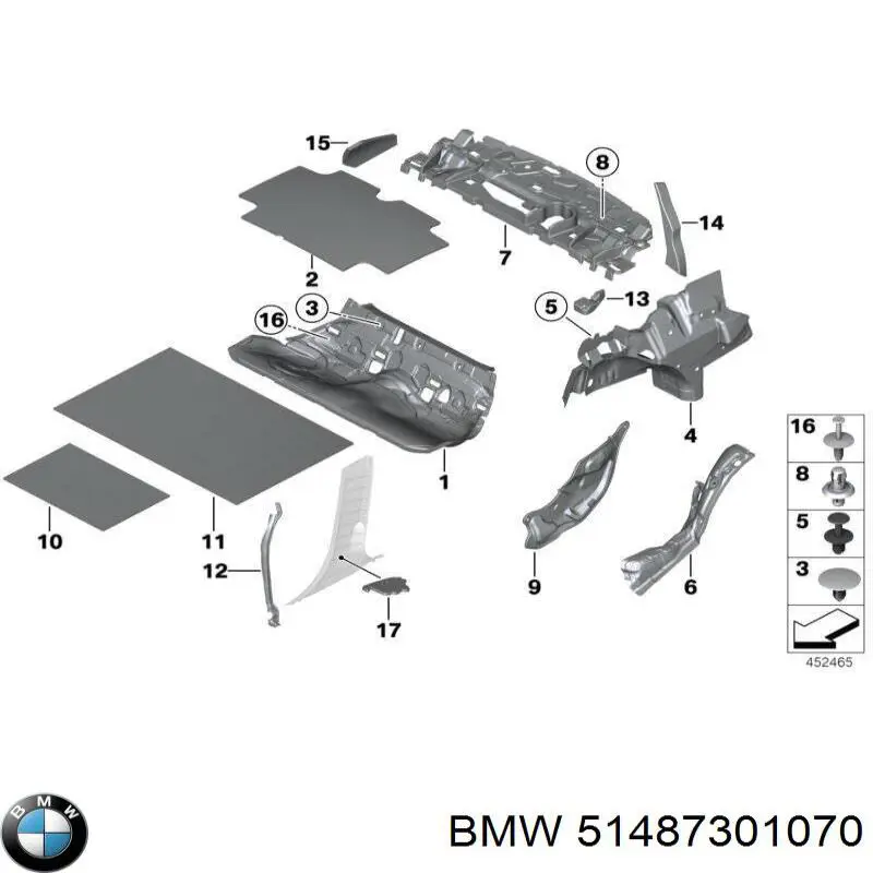 Ущільнювач крила BMW 7301070 ціна, від 11.40 USD
