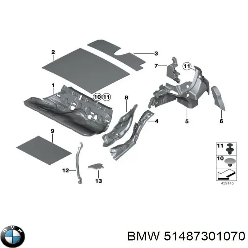 Ущільнювач крила 51487301070 BMW